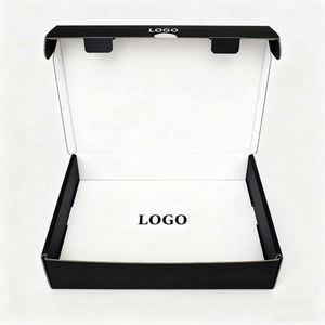 Durable Matt Black Corrugated Kraft <b>Paper</b> Box Strong Shipping Mailer Packaging for Perfume Pizza and Shop Products - Product Image 2