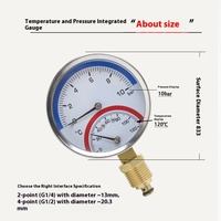Vacuum Gauge 0-120 Measurement Range for Chemical Industry 1 Year Warranty OEM/ODM Customization Support Steel Brass CE