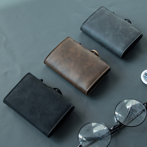 Tùy chỉnh Ví nhà sản xuất PU da tối giản Bifold Pop Up Ví RFID An toàn trượt thông minh chủ thẻ portefeuille Homme cuir - Product Image 6