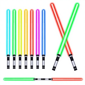 Épée laser unisexe à changement de couleur par induction, jouet sonore lumineux en plastique avec fonction de docking deux-en-un, pour enfants de 8 à 13 ans - Product Image 5