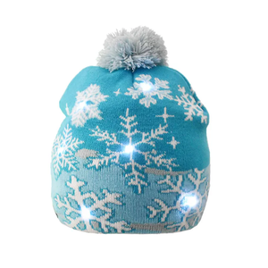 Bonnet en tricot avec pompon, bonnet lumineux LED pour Noël, pour enfants et adultes, pour les festivals d'hiver, en plein air/décontracté, pour bébés - Product Image 5