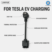 Adaptor Tesla Model 3 Nema untuk Tesla EU 16A Schuko IP44 Adaptor Gen 2 Konektor Universal Mobile 16A Adaptor Tail