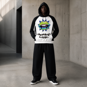 Sweat à capuche personnalisé de haute qualité avec logo imprimé, en coton 100% pur, lourd et confortable, coupe courte pour homme - Product Image 1