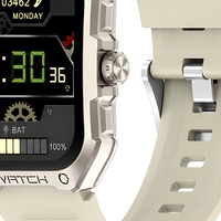 Montre connectée GPS sportive avec contrôle de caméra à distance, appels, écran carré, bracelet en silicone, montre de sport pour activités de plein air