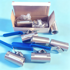 Mini-vanne à boisseau sphérique en acier inoxydable 1 pièce, filetage femelle NPT BSP, pour eau, gaz, huile, avec levier d'arrêt, passage pleine largeur, utilisation durable - Product Image 3