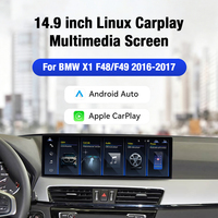 ZWNAV Écran Multimédia 14,9 Pouces sous LINUX avec Apple CarPlay pour BMW X1 F48 2016-2017 – Unité Centrale de Navigation GPS Améliorée