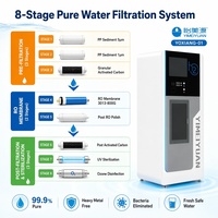 Máquina Expendedora de Agua Purificada con Filtro RO de Ósmosis, Pago con Monedas, Acero Inoxidable, Pantalla LED de 80L, Gestión Basada en la Nube