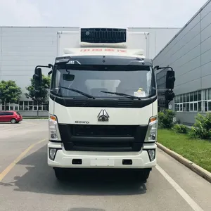 Sinotruck-camión con puerta de elevación, refrigerador con puerta de elevación