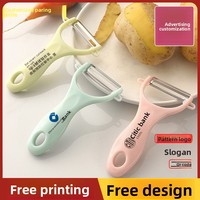 Éplucheur manuel multifonctionnel en acier inoxydable avec logo personnalisé, râpe à légumes de cuisine, trancheuse à fruits, lettrage gravé, parfait