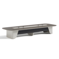 Ensemble de table de conférence moderne à petites places Nouveau mobilier de bureau Table de réunion en bois de style Europe du Nord pour les écoles et les bureaux