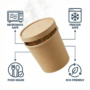 Contenedor Redondo de Bambú Biodegradable con Tapa de Madera, Solución de Almacenamiento Sostenible para Cocina, Despensa y Encimera - Product Image 6