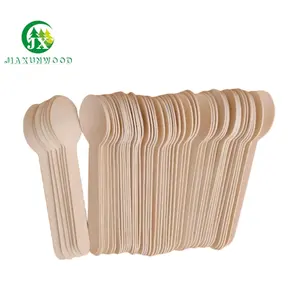 Custom Printed Eco-friendly Decorative Disposable Cutlery Wooden Spoons In Bulk Utensils Manufacturers