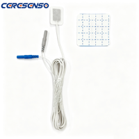 CéréSenso – Capteur microphone piézoélectrique jetable pour le ronflement avec connecteur de sécurité DIN 1,5 mm pour systèmes de diagnostic et de surveillance du sommeil (PSG)