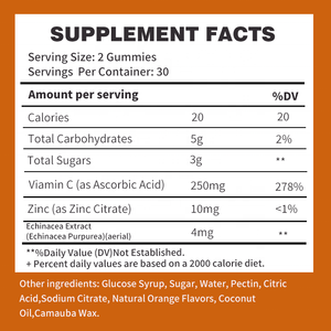 วิตามินซีเสริมอาหารเพื่อสุขภาพ ช่วยให้ผิวขาวกระจ่างใส วิตามินซีแบบกัมมี่สำหรับเสริมภูมิคุ้มกัน (ขายส่ง) - Product Image 5