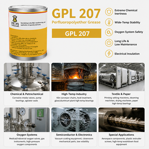 Graisse anti-usure GPL207 PFPE PTFE -70~288 ℃   Résistant aux radiations inertiennes à haute viscosité pour l'utilisation dans les roulements d'agitateurs et de mélangeurs - Product Image 3