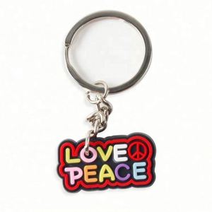 Custom Made Keychain Soft 3D Rubber PVC Key Chain Cartoon Letter Logo PVC Keyring - Product Image 2