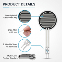 Sensor de Presión de Película Delgada Flexible MD30-60 FSR, Resistencia Sensora de Fuerza de 10 kg, Resistente al Agua, Larga Duración, para Auriculares, Botón de Reloj Inteligente