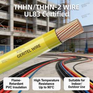 Câble électrique en cuivre toronné isolé PVC THHN THWN 600V UL83 - 2.5mm/<span class=keywords><strong>3</strong></span>.5mm/5.5mm/35mm/50mm/125mm/250mm pour bâtiment - Product Image 4