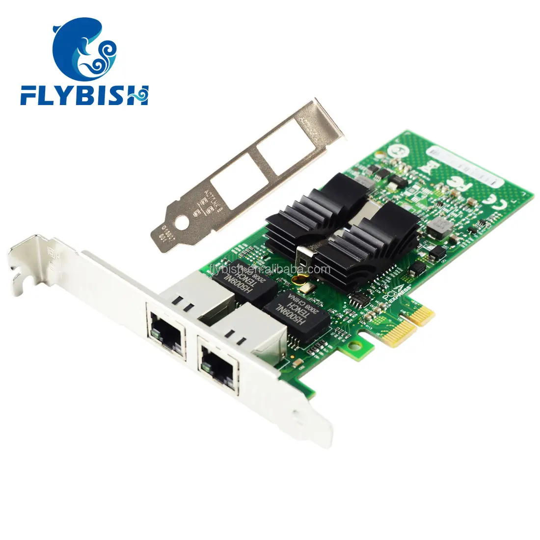 Адаптер Ethernet 82576-T2 Gigabit Ext 2 Port PCI-E x1, Серверная карта, чипсет для E1G42ET