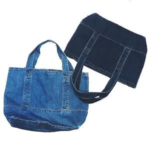 Simple Handbag Eco-friendly Luxury Casual Style Working Women Design Jean Shopping Bag