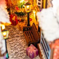 Hamaileon Certification CPC, Kit de miniatures 3D style livre de poche, thème Noël, pour cadeau festif, puzzle artisanal DIY anti-stress pour adultes