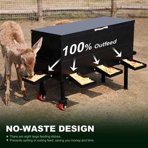 Jh-mech Hươu ăn Thùng thời tiết bằng chứng trọng lực di động miễn phí đứng 128 LB lớn kim loại tự động Hươu trung chuyển - Product Image 3