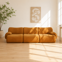 Modernes Modulares Stoffsofa-Set mit Komprimiertem Schwamm, L-förmig für Apartment-Wohnzimmer, Anpassbares Kompressionssofa-Set