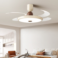 Nuevo Diseño de Ventilador de Techo Moderno de 52 Pulgadas y 100W con Luz LED, Control Remoto de 6 Velocidades, 5 Aspas, Regulable, Multifunción, para Sala de Estar