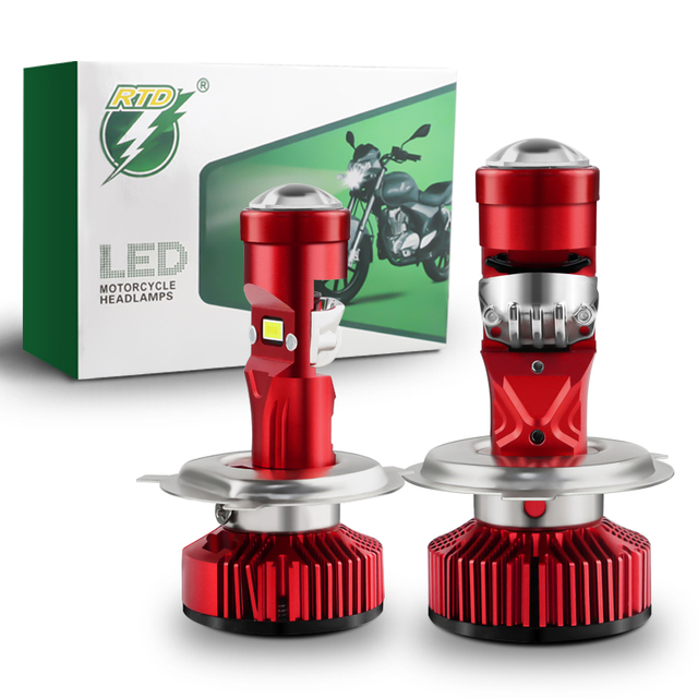 New Design M8D M8C Mini Projector Motorcycle LED Light Bulb H4 BA20D P15D 40W 4000LM 6000K High Low Beam