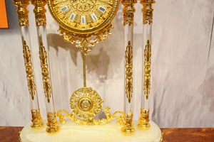 Châu âu cổ kim loại đồng bảng & Bàn đồng hồ thiết kế cổ điển với tinh thể vàng thạch anh cho Trang chủ & khách sạn sử dụng trang trí - Product Image 6