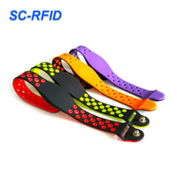 Gelang Pintar RFID 125kHz/13.56MHz dengan Kartu Nama & Kartu Keanggotaan Silikon yang Dapat Disesuaikan Tahan Air untuk Kolam Renang