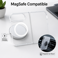 Coque de téléphone transparente antichoc 2-en-1 pour iPhone 18 Fold, compatible avec la charnière pliable, souple, fine, anti-poussière et anti-rayures