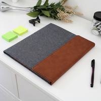Portefeuilles et carnets A4 vierges en similicuir gravables au laser avec bloc-notes rechargeable pour gravure laser, logo personnalisé en usine