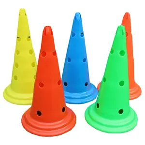 30cm 50cm fundo redondo colorido obstáculo pólos basquete futebol futebol esporte obstáculo cone treinamento agilidade cones com buraco