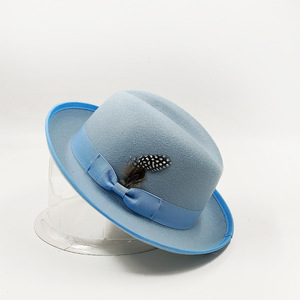 Sombrero Fedora de Alta Calidad <span class=keywords><strong>para</strong></span> Hombre con Decoración de Plumas y Lazo, Sombrero Jazz Suave y Grueso <span class=keywords><strong>para</strong></span> Hombre, Estilo Europeo y Americano, Sombrero Bolero - Product Image 4