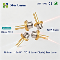 Diode laser infrarouge originale 780nm 10mW monomode 3 broches TO-18 traversante ROHM pour capteur d'imprimante laser