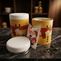 Boîtes en fer blanc de forme personnalisée pour l'emballage de café et de thé en poudre, de qualité alimentaire, scellées, imprimées offset CMYK, couleur personnalisée, vente en gros