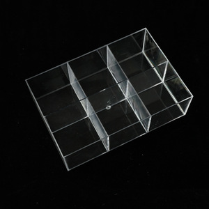 Transparent Plastic Storage Box 6 Compartment 19x12.7x6cm PP Material Desk Organizer Jewelry Organizer No Lid - Product Image 2