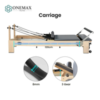 Lit de Pilates Reformer de qualité studio ONEMAX avec revêtement en cuir microfibre, éponge 45D, options multicolores pour usage commercial