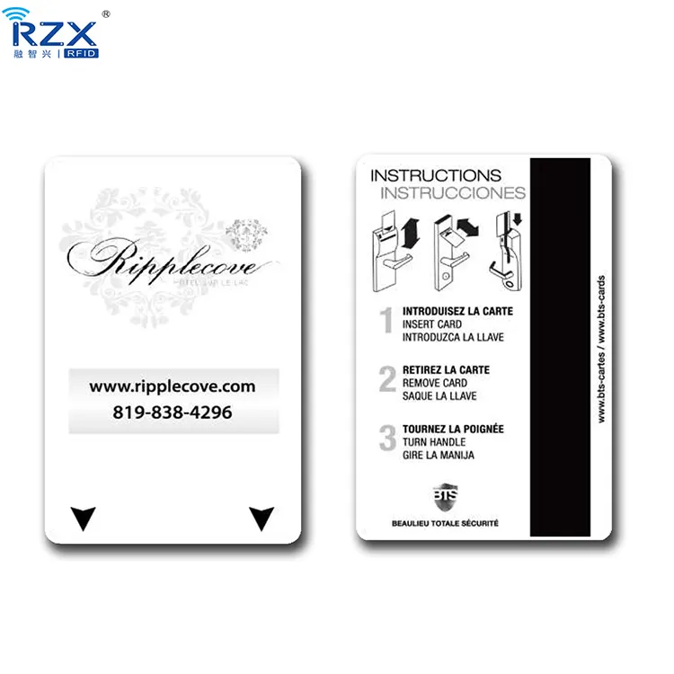 RZX-tarjeta de pago de tamaño CR80, tarjeta de plástico de rayas magnéticas