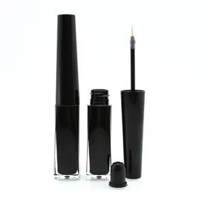 3ml black eyeliner tube plastic eyelash growth container 3ml eyelash tube with brush applicator for lady Mascara