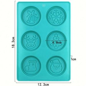 Molde de Silicona Ecológico con Forma Redonda para Galletas Navideñas, Molde para Galletas de Resina para Uso Festivo, OEM/ODM - Product Image 2