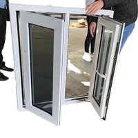 Portes et fenêtres en PVC à impact anti-ouragan en verre trempé teinté moderne, avec moustiquaire en fibre de verre pour le contrôle des insectes - Vente en gros