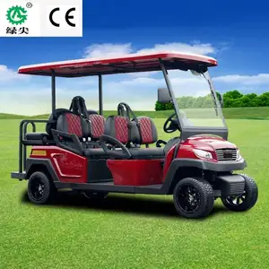 Одобренная CE электрическая тележка для гольфа высокого качества на 4 и 6 мест с литиевым аккумулятором, алюминиевая система шасси переменного тока