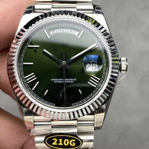 Meilleure qualité étanche mécanique 40mm KF usine 904l acier 2836 mouvement 228239 poids 215g montre romaine vert olive - Product Image 1