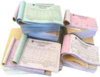 Papier de carbone avec impression personnalisée, lot de papiers, pour tickets de caisse, reçus d'argent, 3 parties