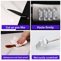 Papier peint décoratif auto-adhésif imperméable en rouleau grand format pour cuisine, idéal pour le commerce transfrontalier et l'exportation.