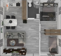 Casa Contenedor Expandible de Lujo de 40 pies, Edificio de Oficinas Prefabricado Moderno Personalizado, Diseño de Hogar a Medida con Plano de Colores y Uso Comercial