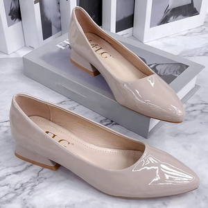 Y French 3.5CM Block Heels Women's <strong>Shoes</strong> Round <strong>Closed</strong> Toe Pumps <strong>Ladies</strong> Female <strong>Shoes</strong> - Product Image 4