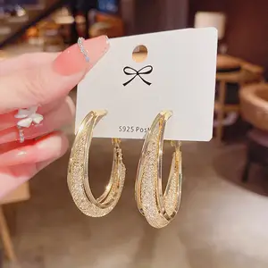 exaggerate circle earrings women 2022 year new trend Fashion personality wild earring light luxury unique earrings jewelry